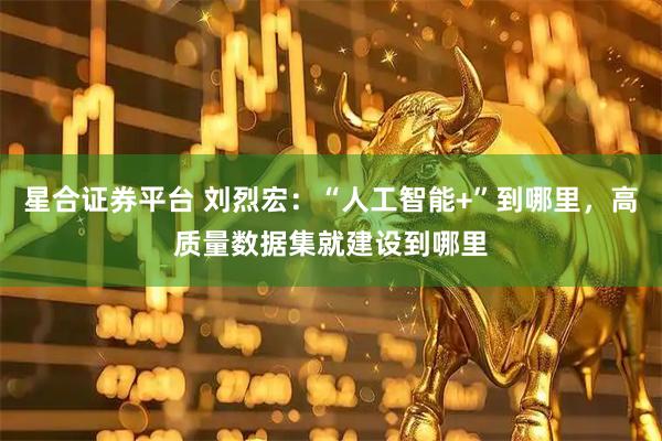 星合证券平台 刘烈宏：“人工智能+”到哪里，高质量数据集就建设到哪里