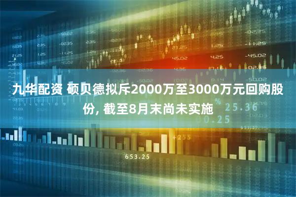九华配资 硕贝德拟斥2000万至3000万元回购股份, 截至8月末尚未实施